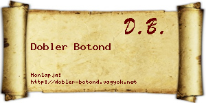 Dobler Botond névjegykártya
