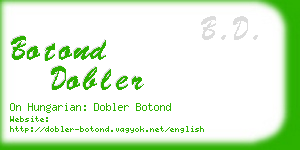 botond dobler business card